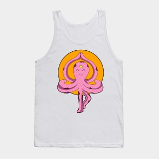 Octopus at Yoga stretching exercises Tank Top